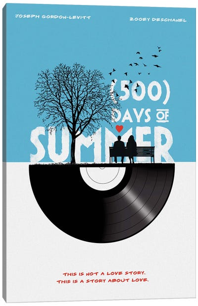 500 Days Of Summer Movie Art Canvas Art Print - 2Toastdesign