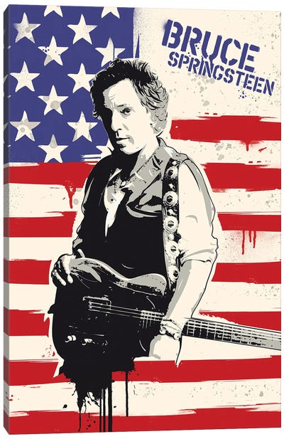 The Boss Canvas Art Print - Bruce Springsteen