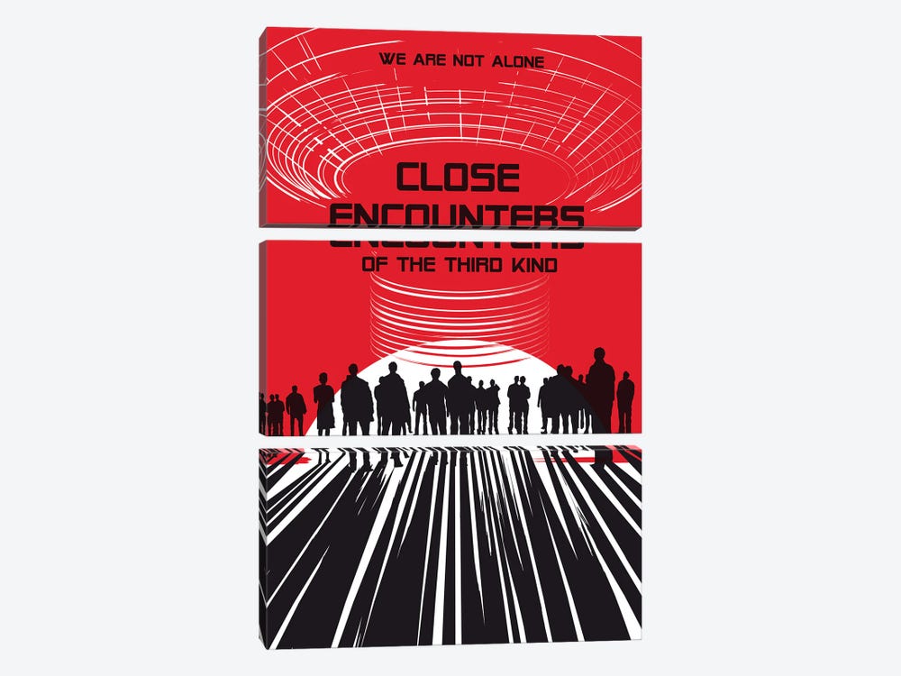 Close Encounters Of The Third Kind Movie Art by 2Toastdesign 3-piece Canvas Print