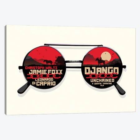 Django Movie Art Canvas Print #NOJ24} by 2Toastdesign Art Print