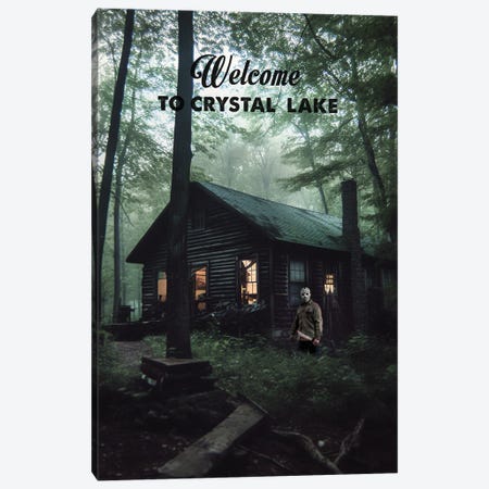 Welcome To Crystal Lake Canvas Print #NOJ254} by 2Toastdesign Canvas Artwork