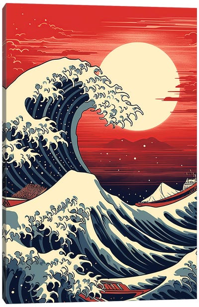 The Great Wave Canvas Art Print - 2Toastdesign