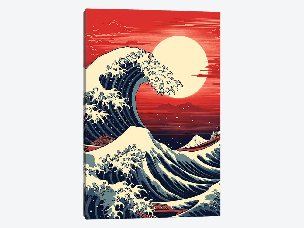 The Great Wave by 2Toastdesign 1-piece Canvas Art