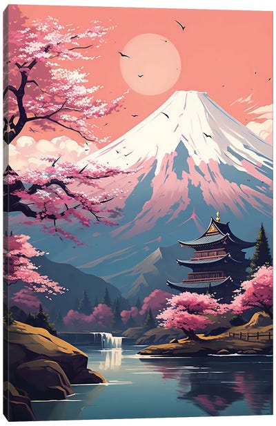 Fuji Landscape Canvas Art Print - 2Toastdesign