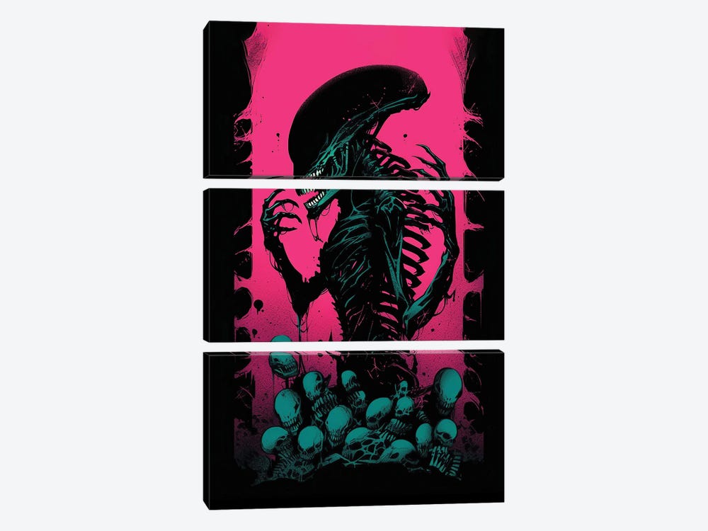 Sketch Alien by 2Toastdesign 3-piece Canvas Art Print