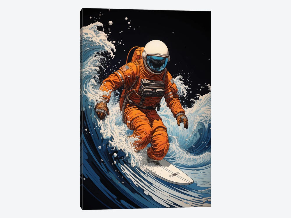Cosmic Surfer by 2Toastdesign 1-piece Canvas Art Print