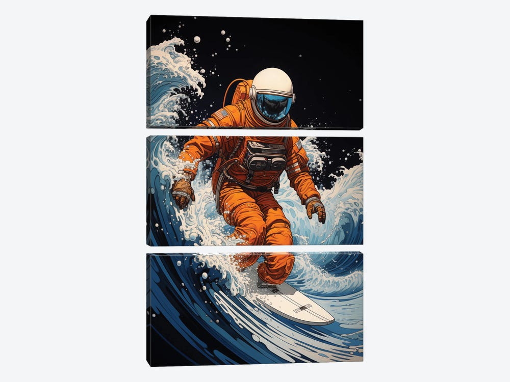 Cosmic Surfer by 2Toastdesign 3-piece Art Print