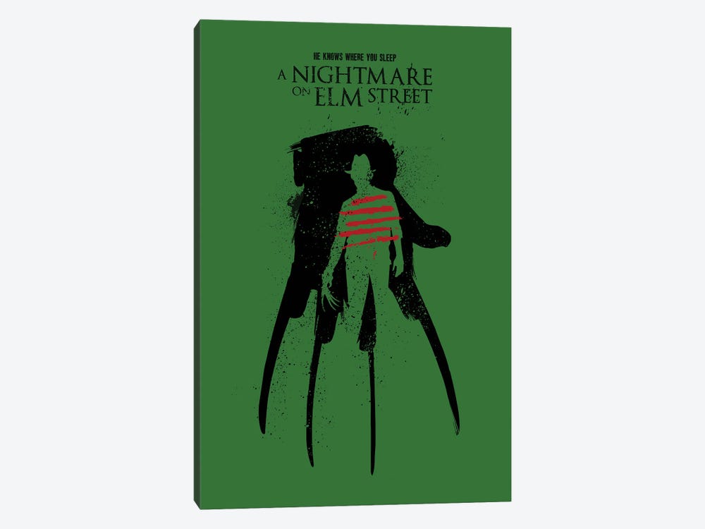 A Nightmare On Elm Street Movie Art by 2Toastdesign 1-piece Canvas Print