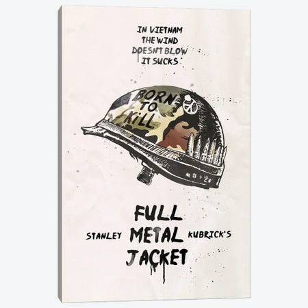 Full Metal Jacket Movie Art Canvas Print #NOJ40} by 2Toastdesign Canvas Artwork