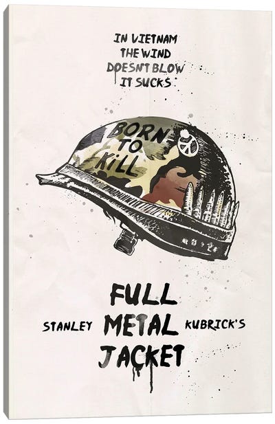 Full Metal Jacket Movie Art Canvas Art Print - 2Toastdesign