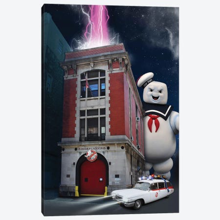 Ghostbusters Travel Movie Art Canvas Print #NOJ45} by 2Toastdesign Canvas Art Print