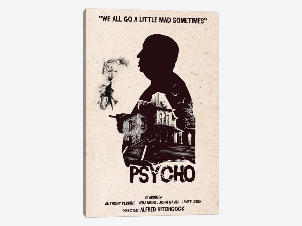 Hitchcock Psycho Movie Art by 2Toastdesign 1-piece Art Print