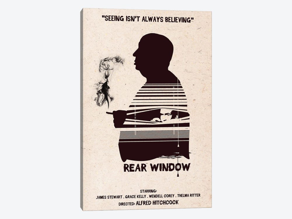 Hitchcock Rear Window Movie Art by 2Toastdesign 1-piece Canvas Art