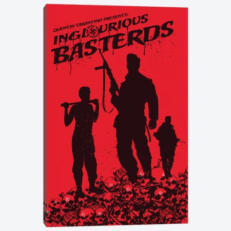 Inglourious Basterds Movie Art Canvas Print #NOJ57} by 2Toastdesign Canvas Artwork
