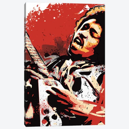 Jimi Hendrix Pop Art Canvas Print #NOJ59} by 2Toastdesign Canvas Print