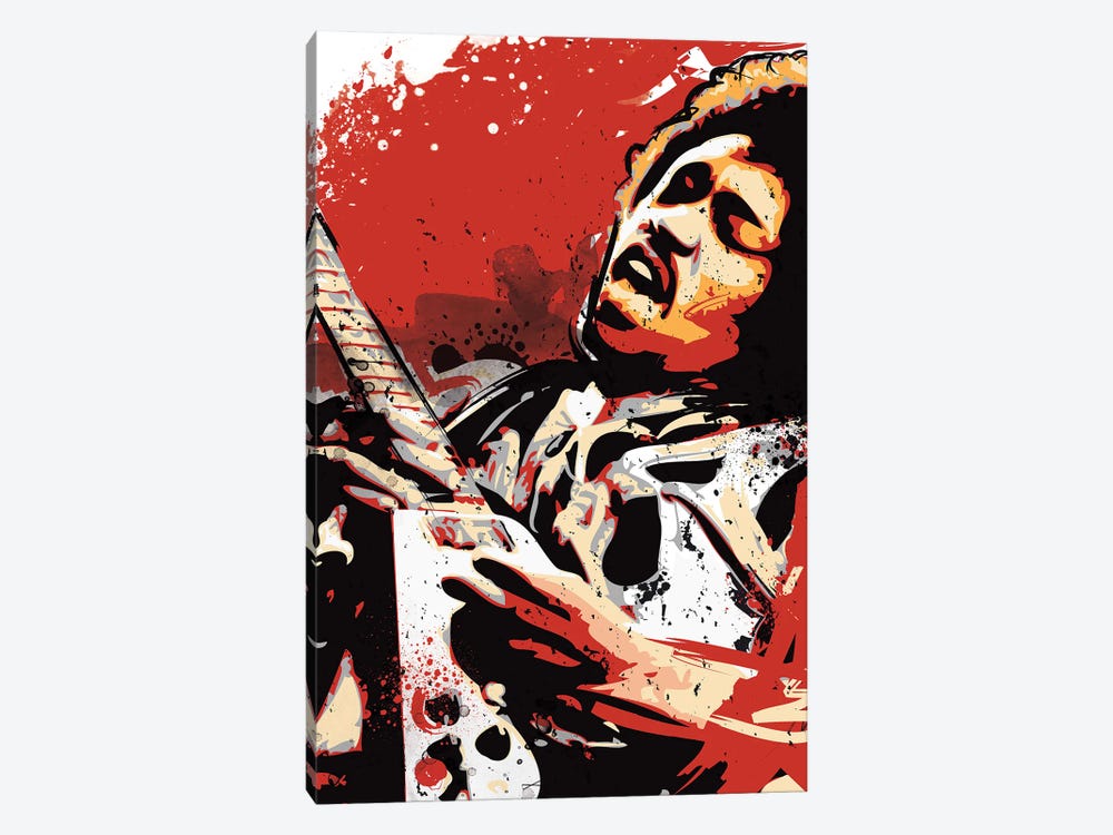 Jimi Hendrix Pop Art by 2Toastdesign 1-piece Canvas Art