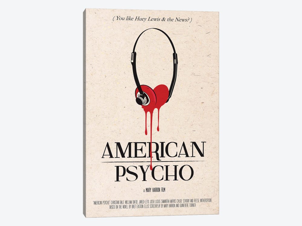 American Psycho Movie Art by 2Toastdesign 1-piece Canvas Print