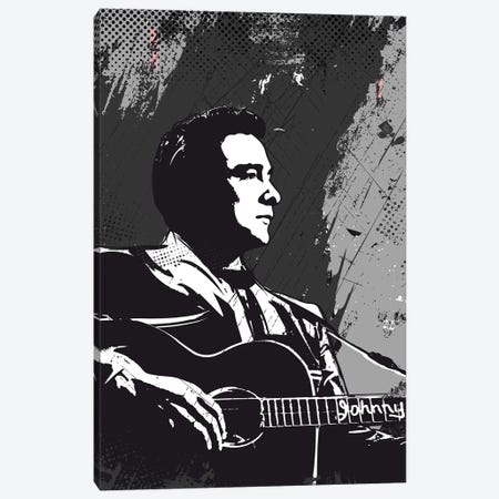Johnny Cash Bw Art Canvas Print #NOJ60} by 2Toastdesign Canvas Art