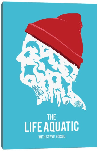 The Life Aquatic Movie Art Canvas Art Print - The Life Aquatic With Steve Zissou