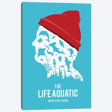 The Life Aquatic Movie Art Canvas Print #NOJ61} by 2Toastdesign Canvas Art