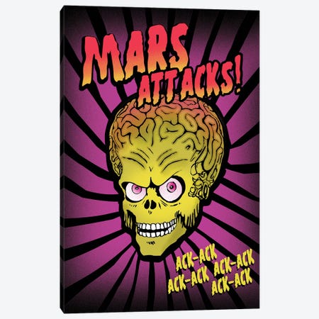 Mars Attacks Movie Art Canvas Print #NOJ65} by 2Toastdesign Canvas Print