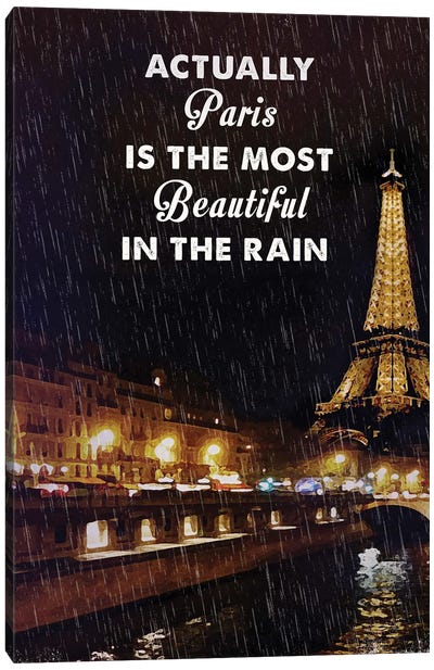 Midnight In Paris Travel Movie Art Canvas Art Print - Romance Movie Art