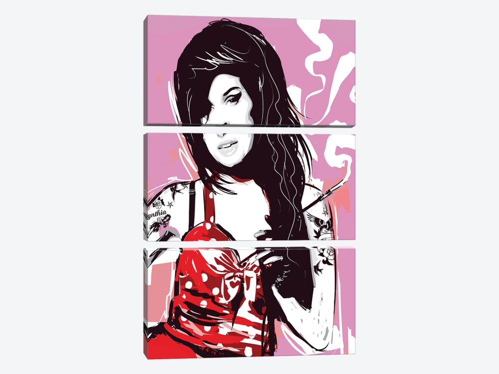 Amy Winehouse Pop Art by 2Toastdesign 3-piece Canvas Artwork