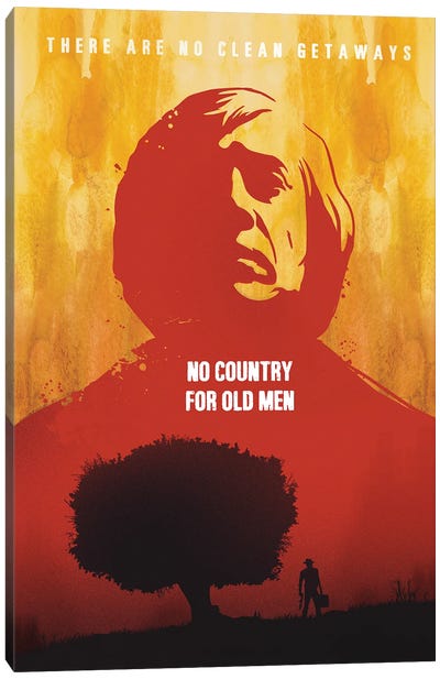 No Country For Old Men Movie Art Canvas Art Print - Anton Chigurh