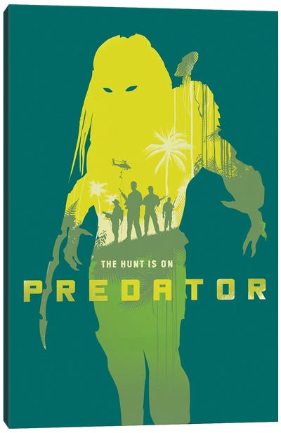 Predator Movie Art Canvas Art Print - Predator