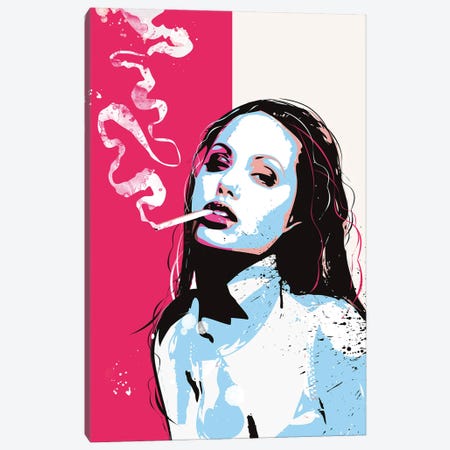 Angelina Jolie Pop Art Canvas Print #NOJ7} by 2Toastdesign Canvas Artwork