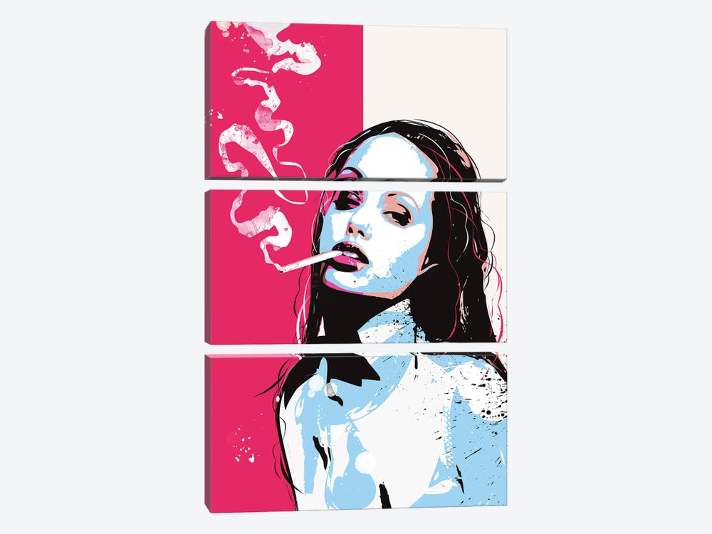 Angelina Jolie Pop Art by 2Toastdesign 3-piece Art Print
