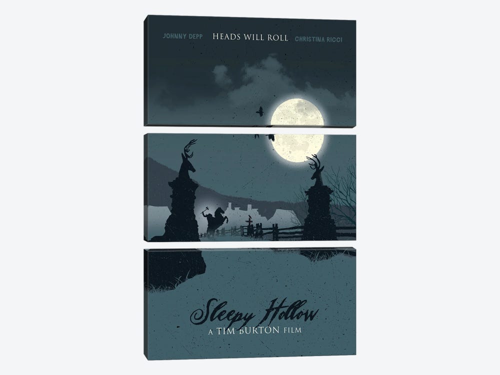 Sleepy Hollow Movie Art by 2Toastdesign 3-piece Canvas Art Print