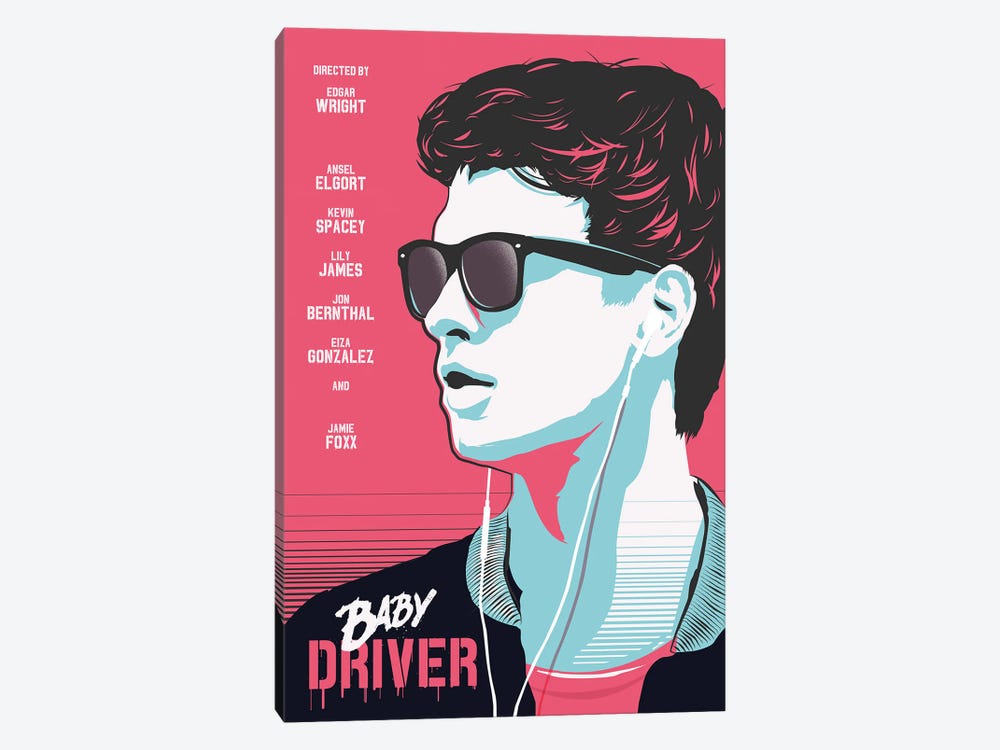 Baby Driver Movie Art by 2Toastdesign 1-piece Canvas Art