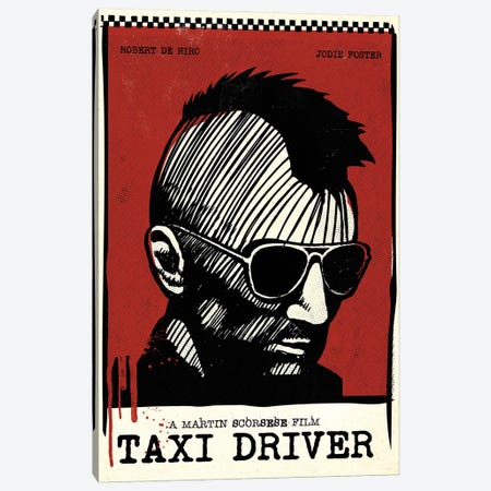 Taxi Driver Movie Art Canvas Print #NOJ94} by 2Toastdesign Canvas Art