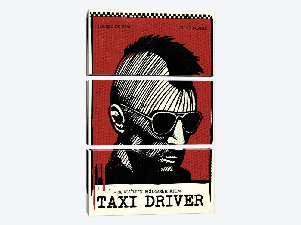 Taxi Driver Movie Art by 2Toastdesign 3-piece Canvas Print