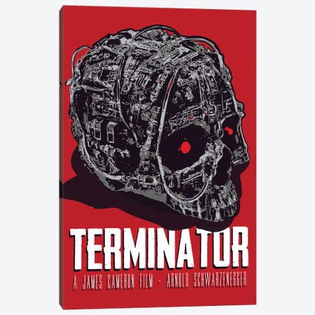 Terminator Movie Art Canvas Print #NOJ95} by 2Toastdesign Canvas Artwork