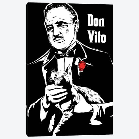 Don Vito The Godfather Art Canvas Print #NOJ96} by 2Toastdesign Canvas Artwork