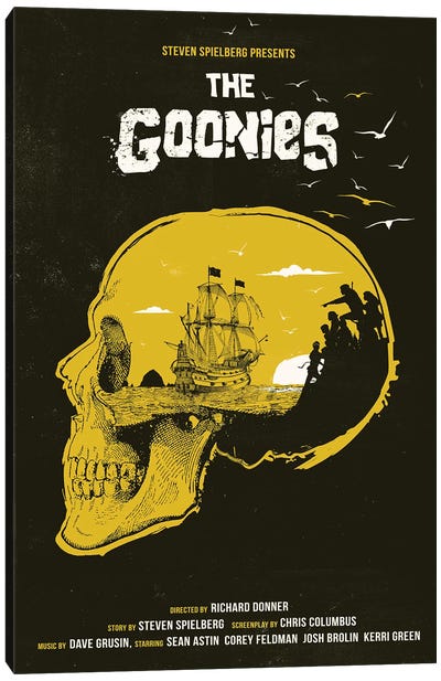 The Goonies Movie Art Canvas Art Print - Action & Adventure Movie Art