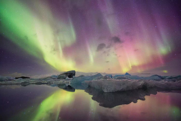 Aurora Borealis, Jokulsarlon, Vatnajokull National Park