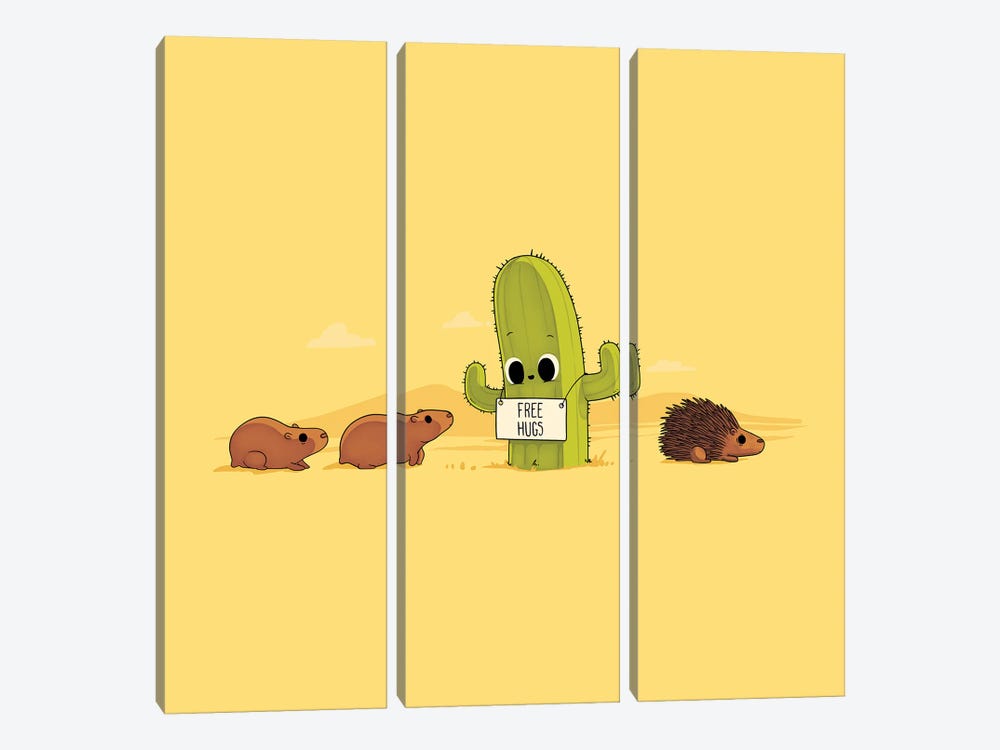 Cactus Hugs by Naolito 3-piece Art Print