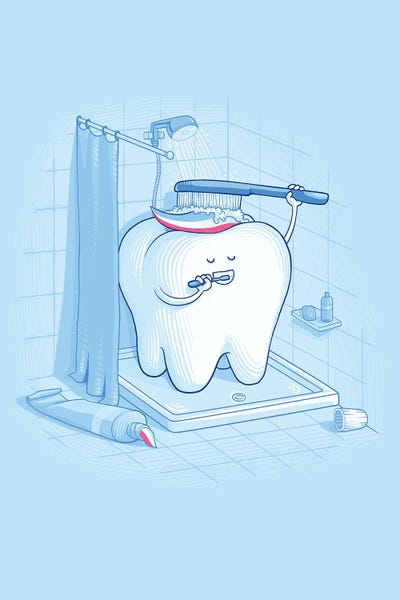 Adorable Anthropomorphism: Dental Hygiene by Naolito