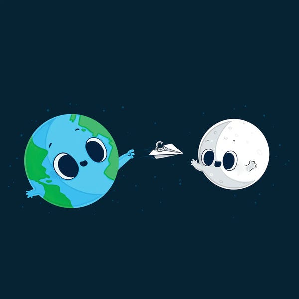 Adorable Anthropomorphism: Fly Me To The Moon by Naolito
