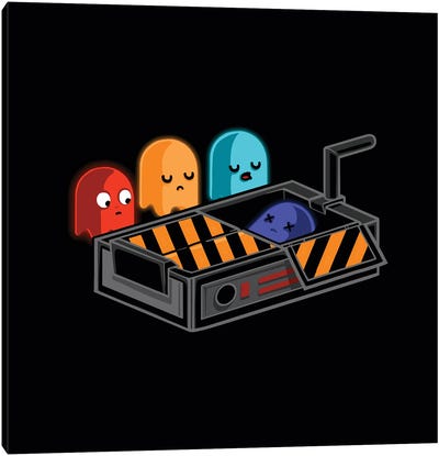 Ghostbusted Canvas Art Print - Pac-Man