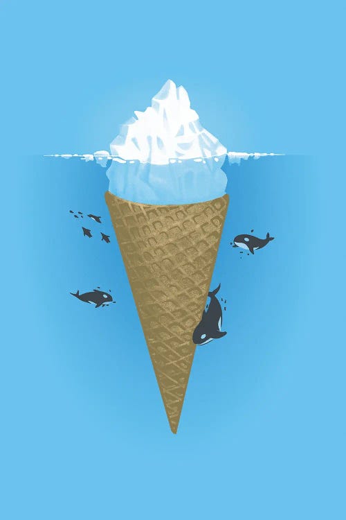 Hidden Part Of Iceberg by Naolito wall art