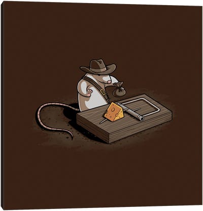 Indiana Mouse Canvas Art Print - Indiana Jones