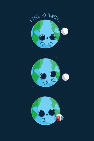 Witty Humor: Lonely Planet by Naolito