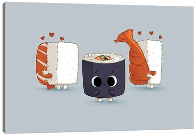 Lonely Sushi Canvas Art Print - Sushi