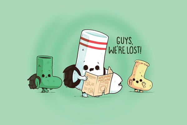 Funny Typography: Lost Socks by Naolito