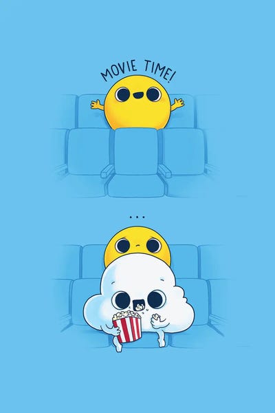Movie Time by Naolito  metal wall art