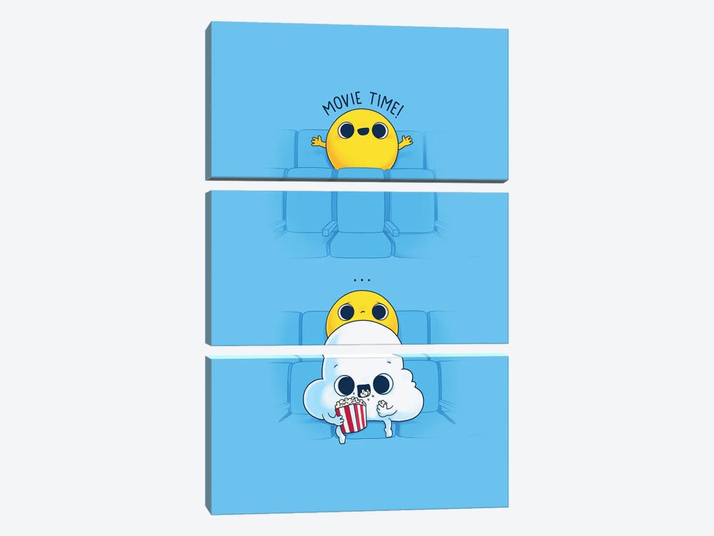 Movie Time by Naolito 3-piece Canvas Wall Art
